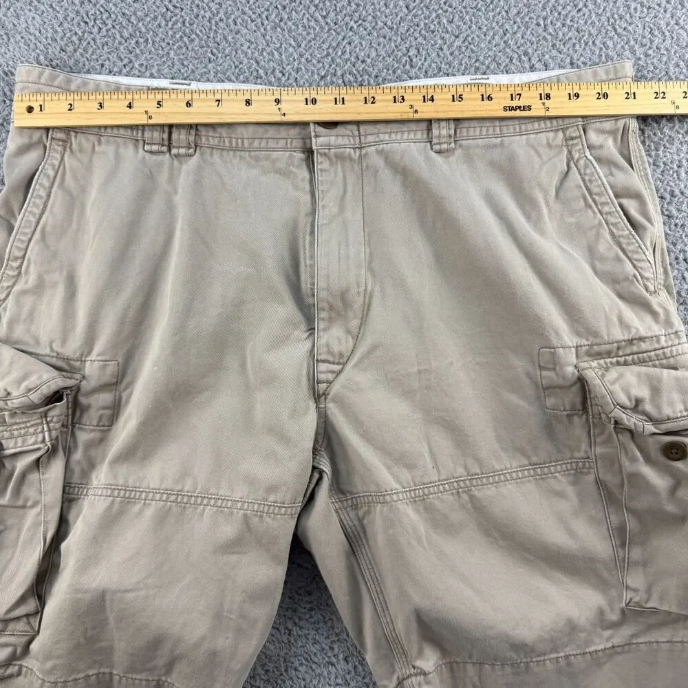 Vintage Polo Ralph Lauren Chino Cargo Shorts Mens 42 Baggy Y2K Tan Beige Summer